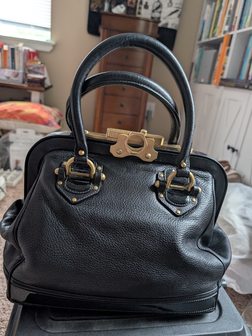 Zac Posen Aurora - Black Leather Satchel